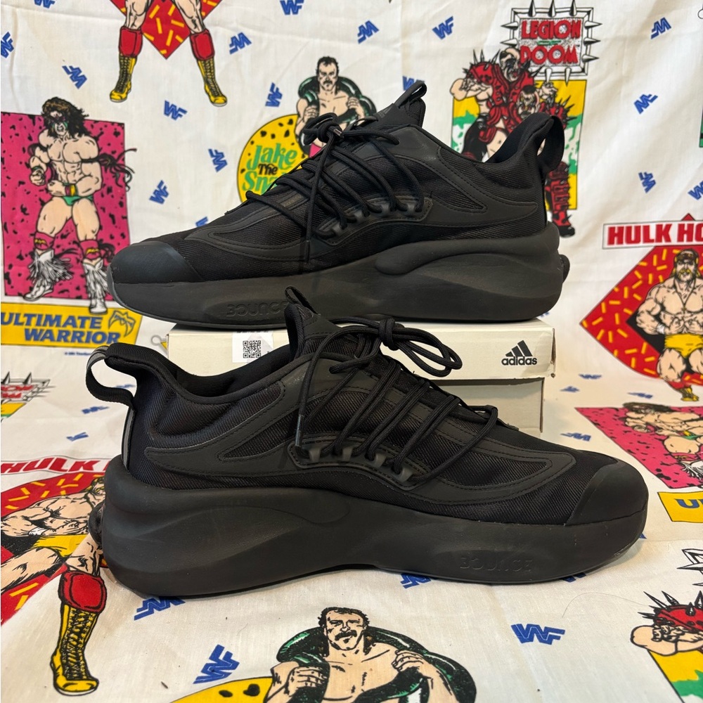 Adidas AlphaBoost VI Black Athletic Sneakers Size 14